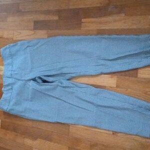 women 16w pull on black white checkered pants, CJ Banks